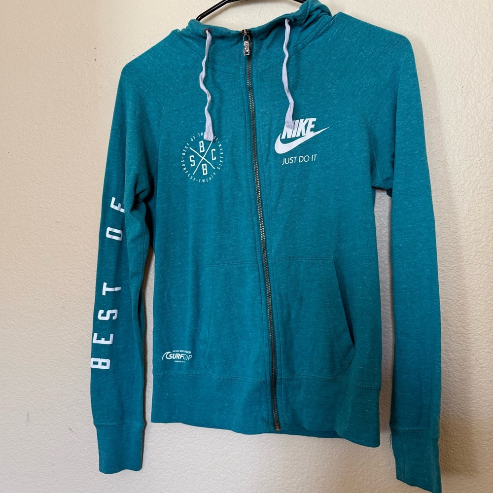 Nike Women's Teal Full-Zip Hoodie